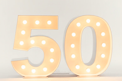 Números luminosos y mosaicos